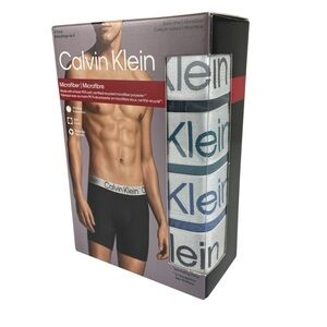 Calvin Klein Mens 4 Pack Microfiber Soft Boxer Brief Size Large